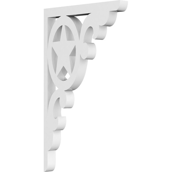 Ekena Millwork Austin Architectural Grade PVC Bracket, 5/8"W X 5 1/2"D X 9"H BKTP01X05X09AU - main